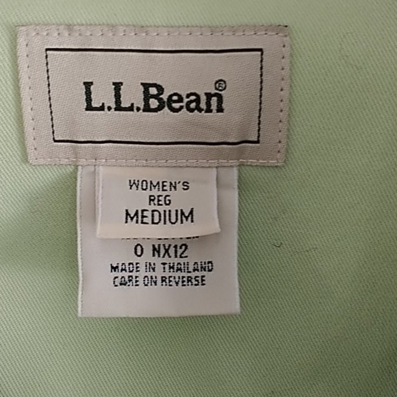 L.L.Bean Light Green Jean Jacket M - Picture 4 of 10